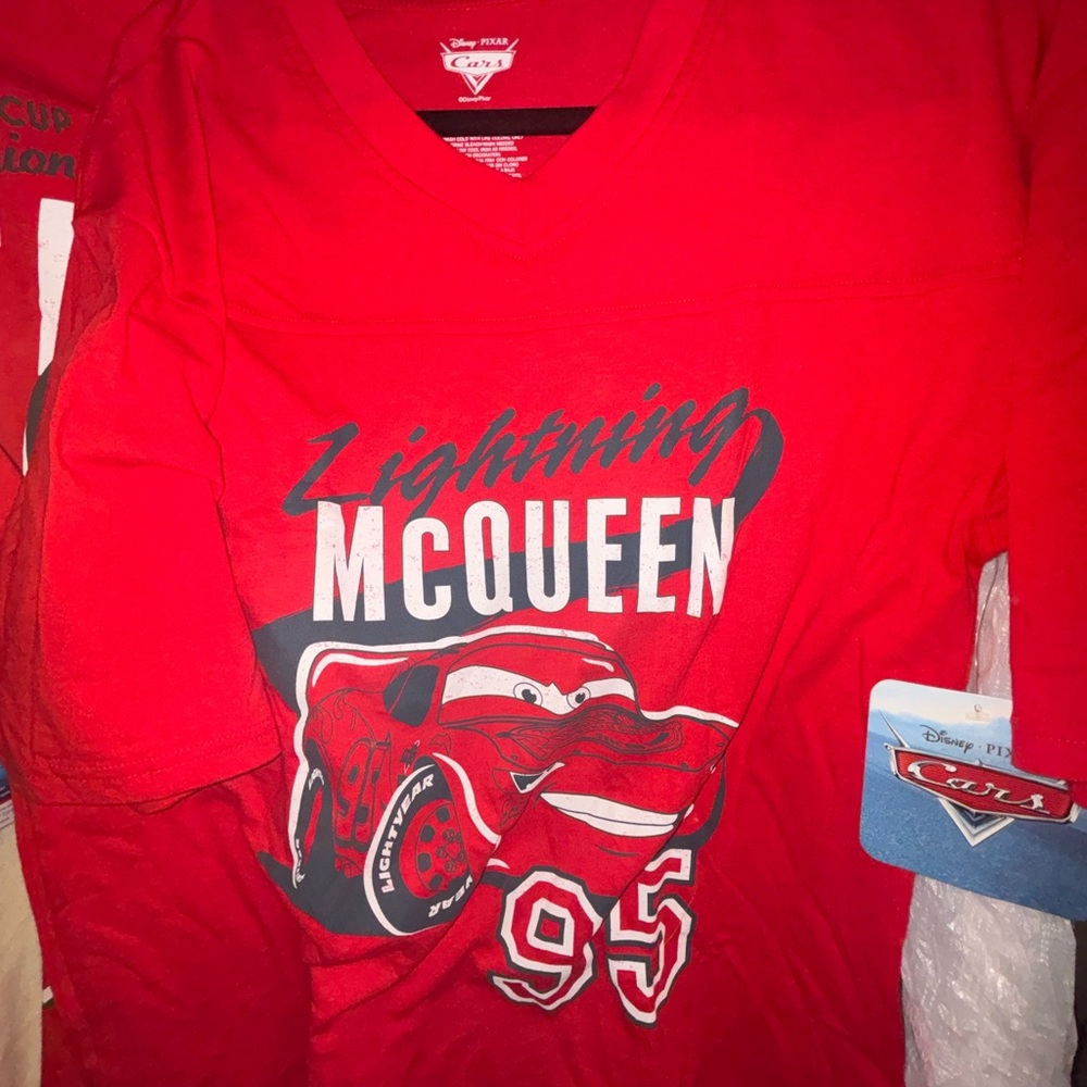 Disney Cars Lightning McQueen Red Graphic Tee